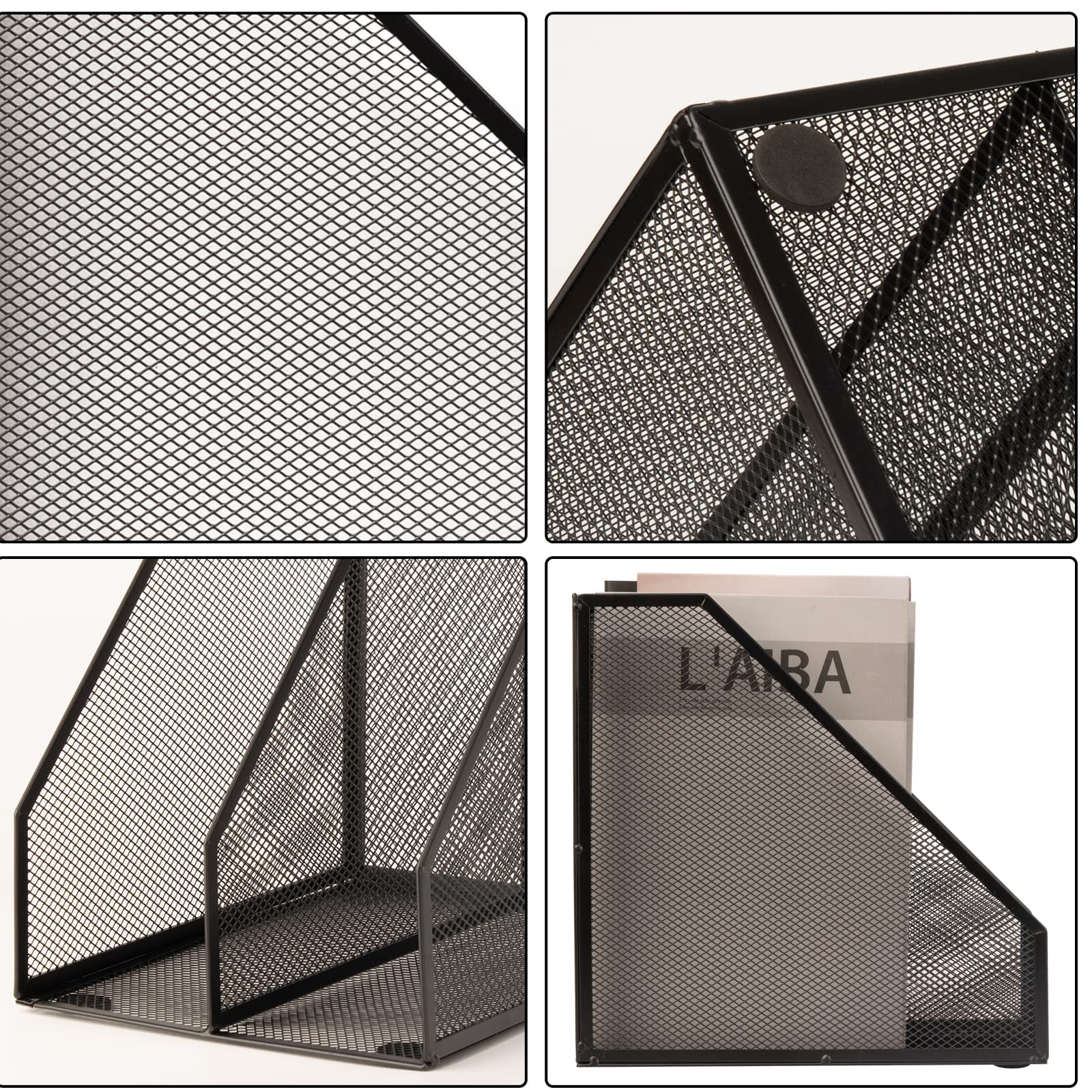 ASIFM Magazine Holder Metal Wire, Mesh File Holder for Desk